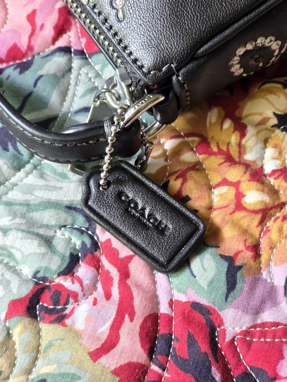 *NWT* COACH Nolita 19 With Sparkly Butterfly Print In Black - Picture 7 of 14